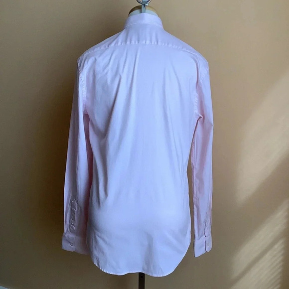 ZARA Pink Textured Button Down Shirt Size M Slim Fit - Picture 4 of 15